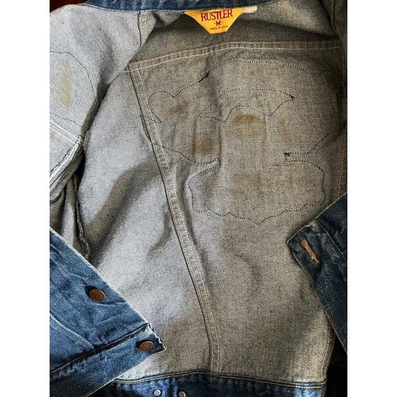 VTG Rustler Women’s Denim Jacket Ladies of Harley Davidson Embroidered Patches M - Picture 8 of 8